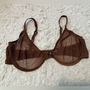 Brown Sheer Underwire Bra